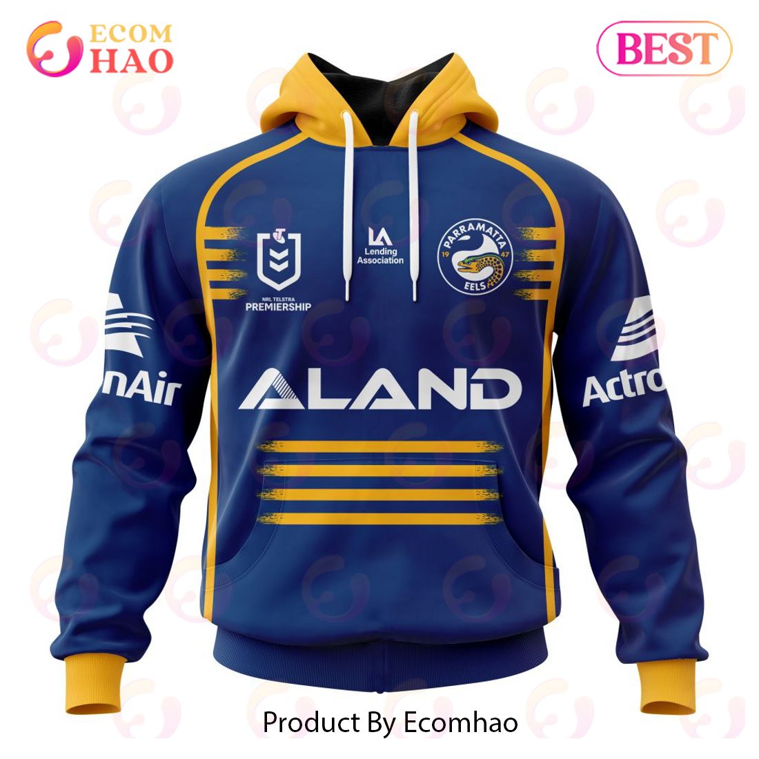 NRL Parramatta Eels Home Kits 2023 3D Hoodie