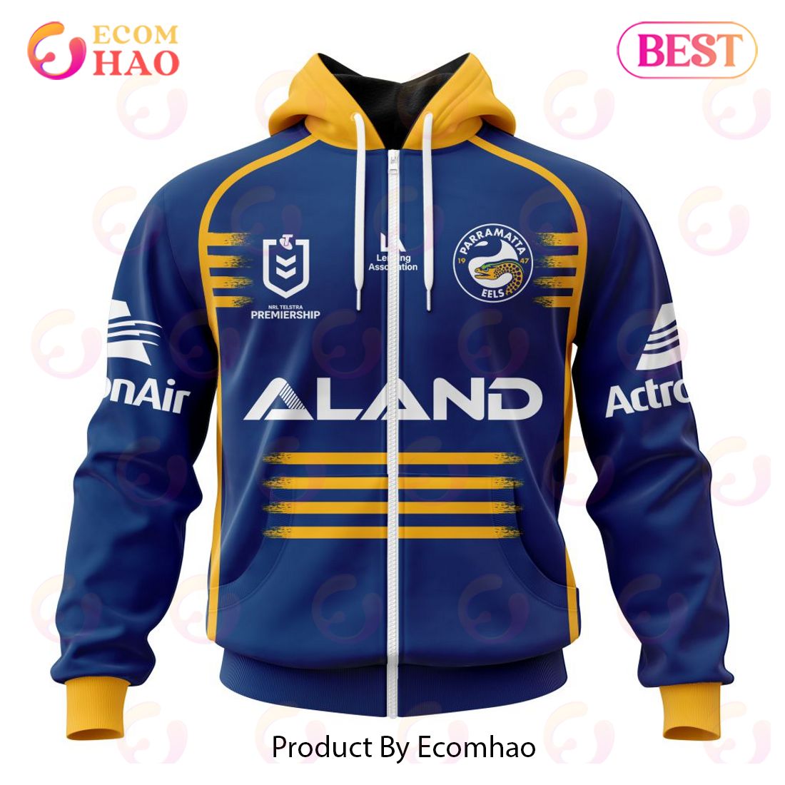 NRL Parramatta Eels Home Kits 2023 3D Hoodie