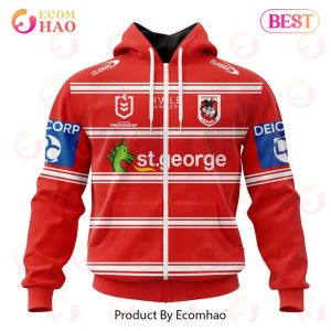 NRL St. George Illawarra Dragons Away Kits 2023 3D Hoodie