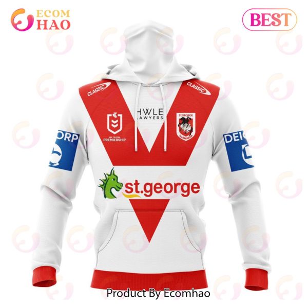 NRL St. George Illawarra Dragons Home Kits 2023 3D Hoodie