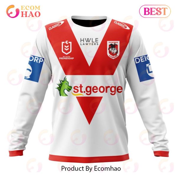 NRL St. George Illawarra Dragons Home Kits 2023 3D Hoodie