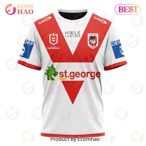 NRL St. George Illawarra Dragons Home Kits 2023 3D Hoodie