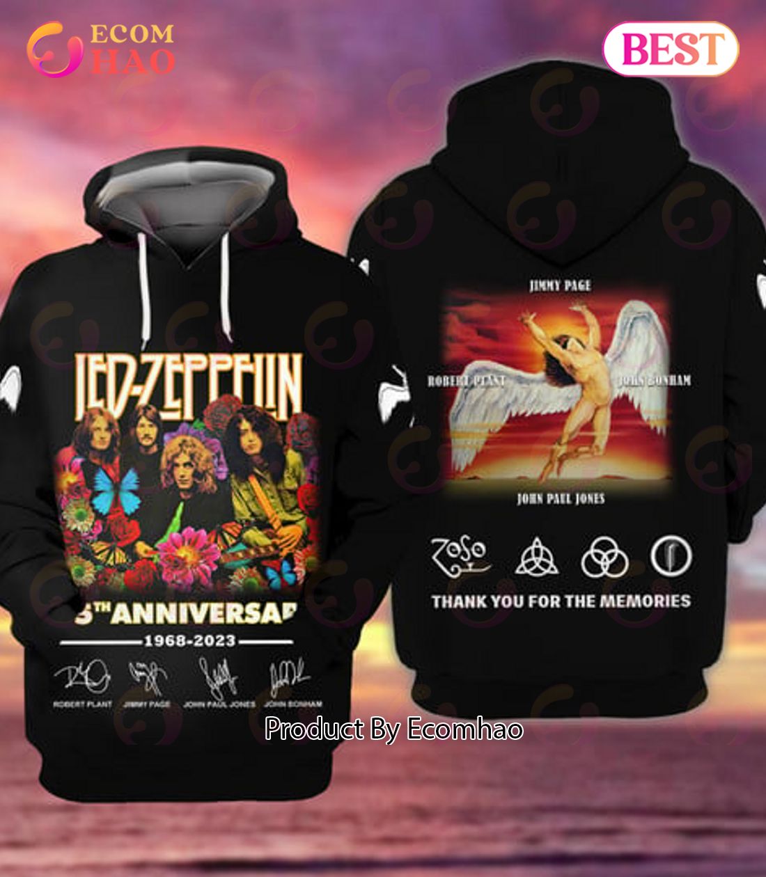 55th Anniversary Led Zeppelin, Thank you for the memories 3D Shirt 3D T-Shirt