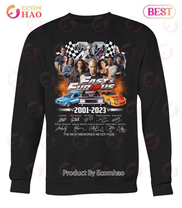 Fast & Furious 2001 – 2023 The Best Memories Never Fade T-Shirt