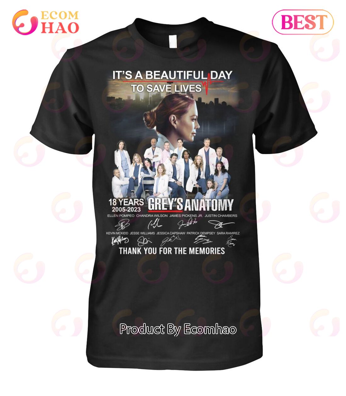 It’s A Beautiful Day To Save Lives 18 Years Of 2005 – 2023 Grey’s Anatomy Thank You For The Memories T-Shirt