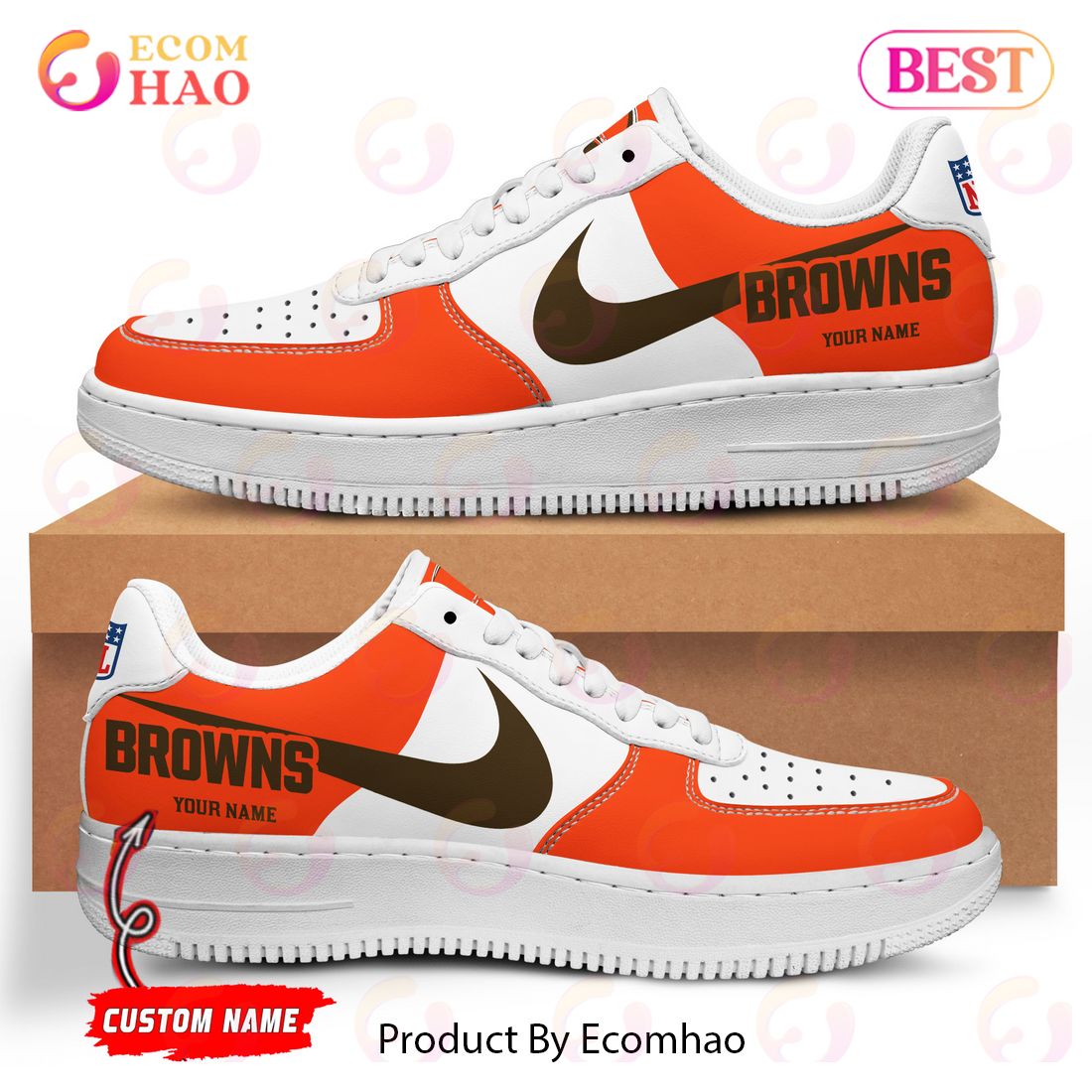 Personalized NFL Cleveland Browns Custom Name Air Force Shoes