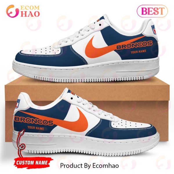 Custom Name NFL Denver Broncos Personalized Air Force 1 Shoes, AF Sneakers