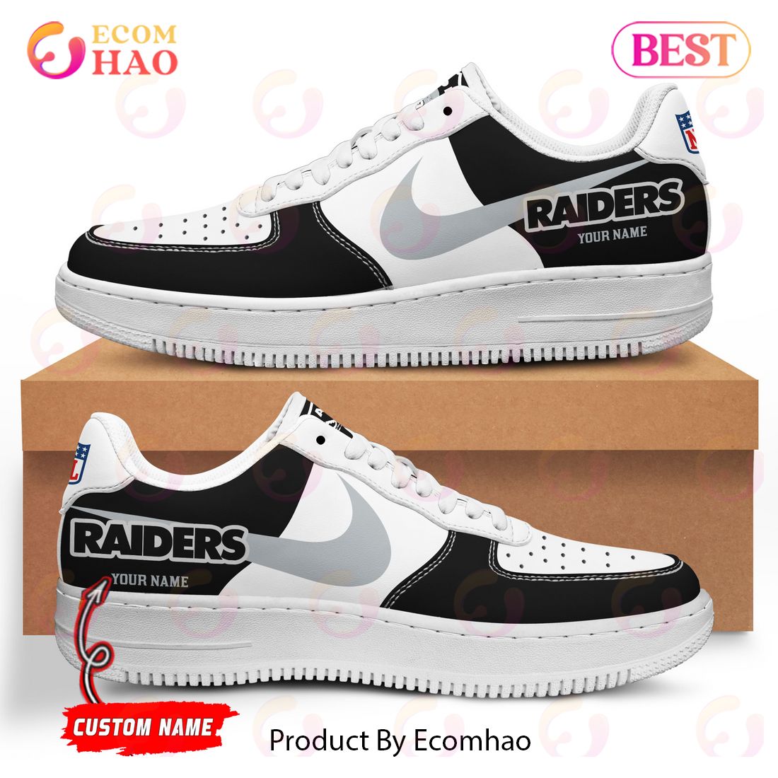 Custom Name NFL Las Vegas Raiders Personalized Air Force 1 Shoes, AF Sneakers