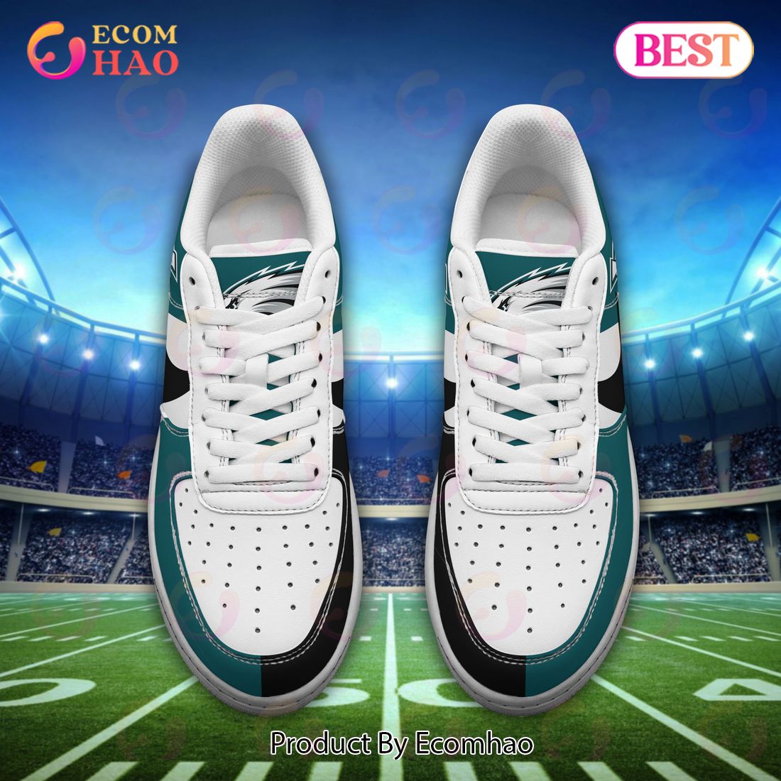 Custom Name NFL Philadelphia Eagles Personalized Air Force 1 Shoes