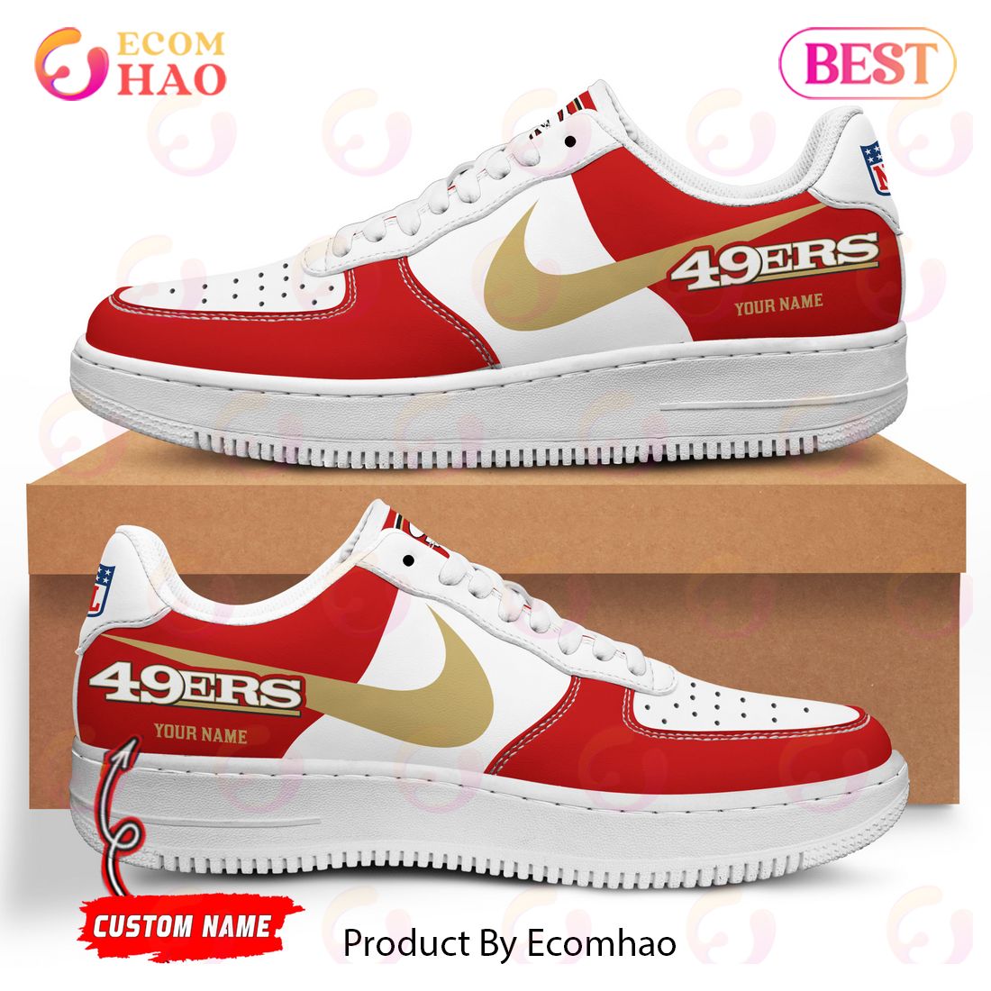 Personalized San Francisco 49ers Custom Nike Air Force 1