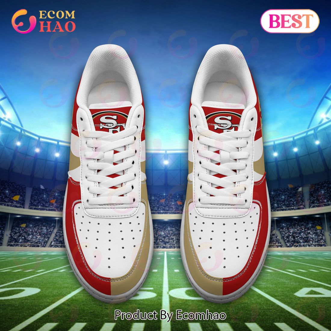 Personalized NFL San Francisco 49ers Custom Name Air Force Shoes