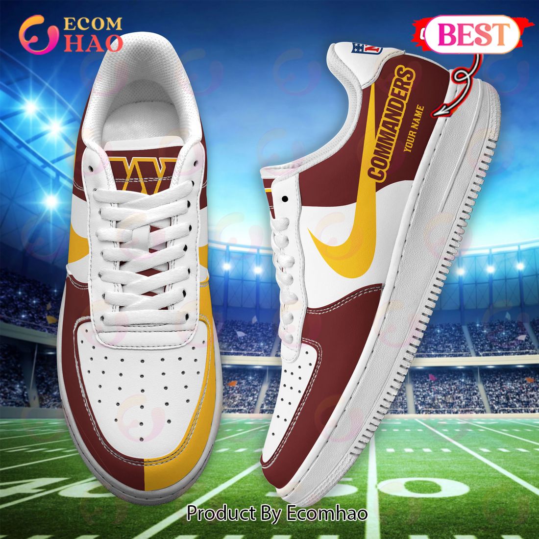 Washington Commanders NFL Personalized Air Force 1 Shoes DTYNAF11281032