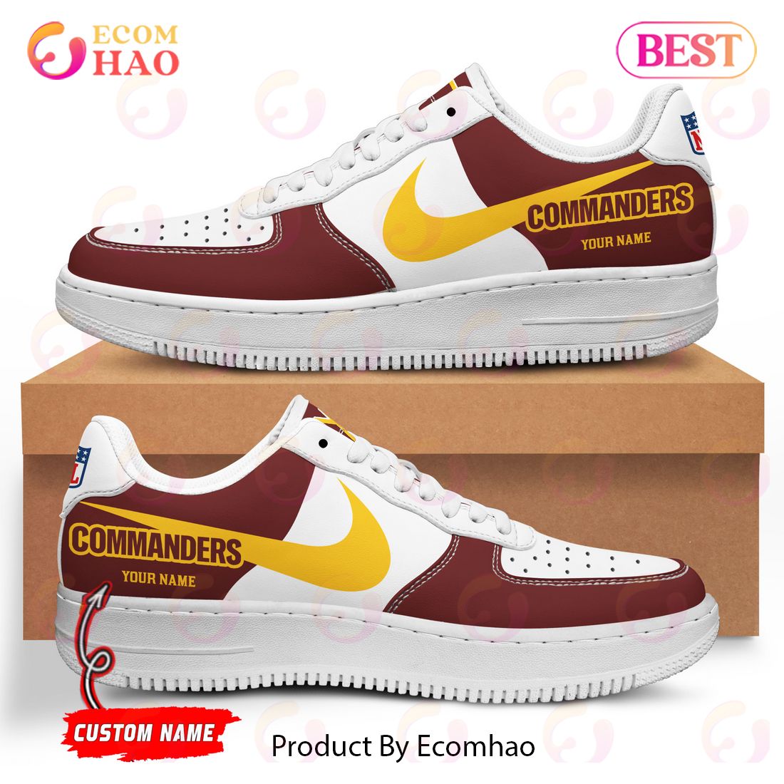 Washington Commanders NFL Personalized Air Force 1 Shoes DTYNAF11281032