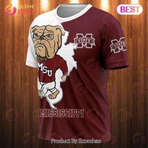 Mississippi State Bulldogs 3D T-Shirt Mascot
