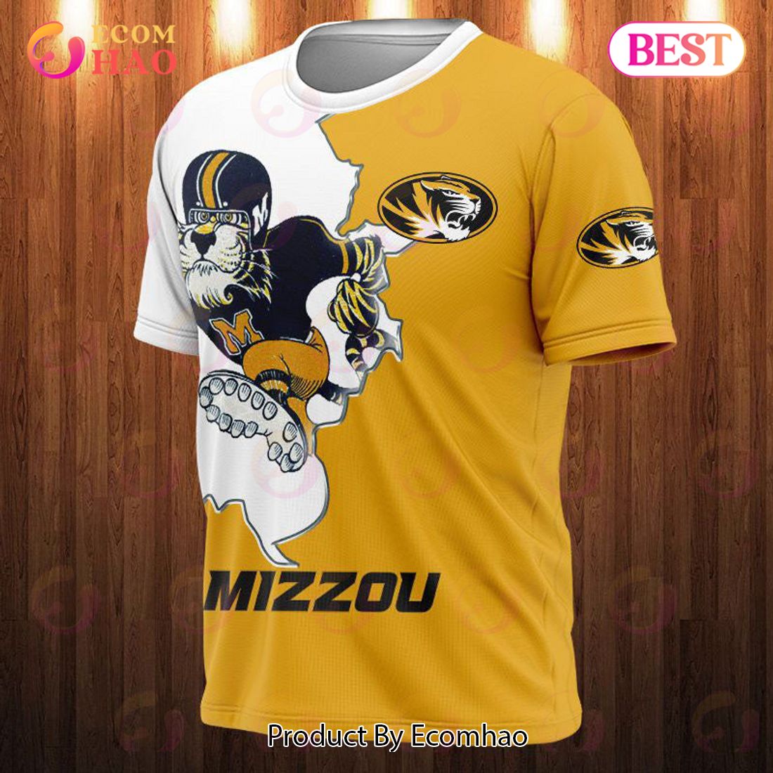 Mizzouri Tigers 3D T-Shirt Mascot