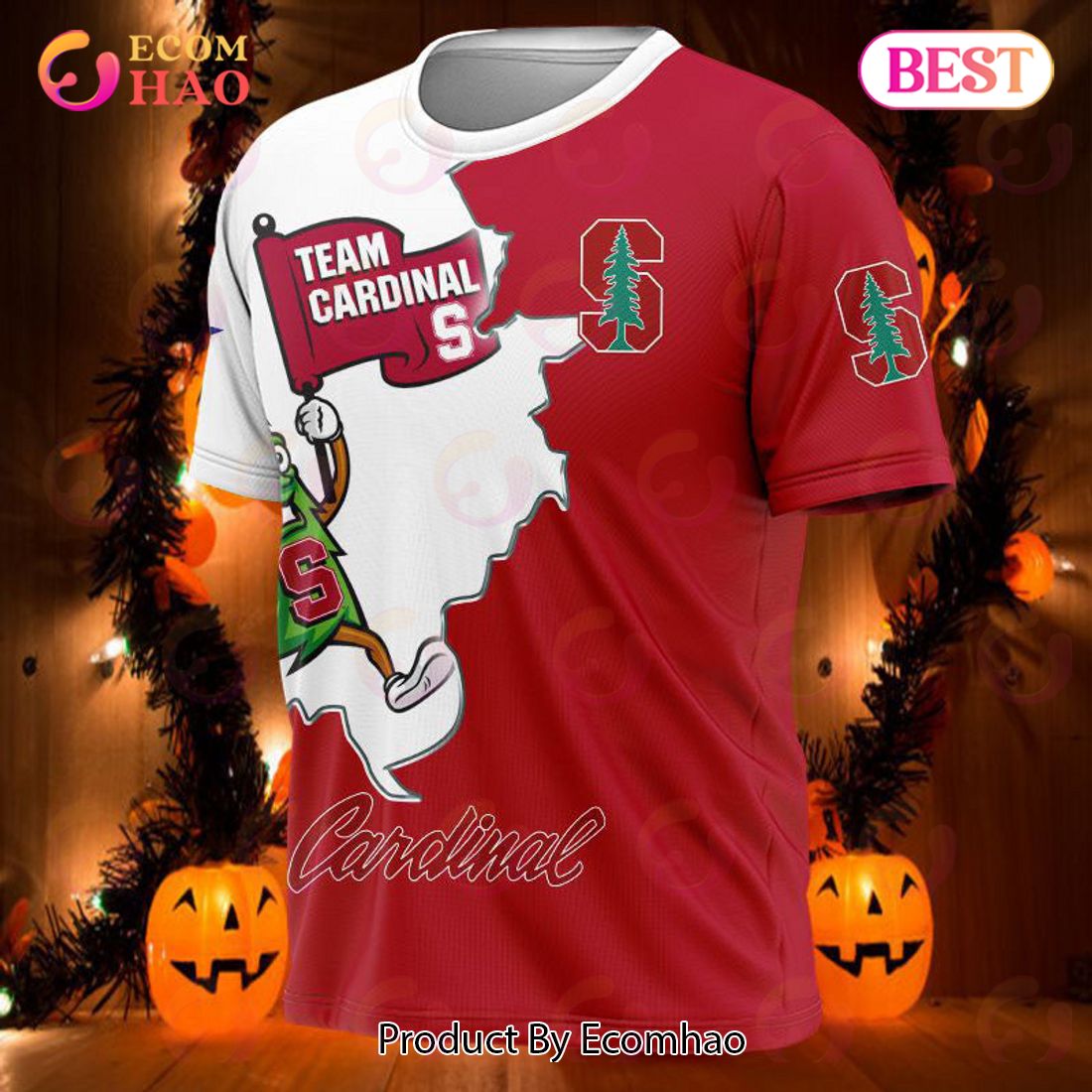 Stanford Cardinal 3D T-Shirt Mascot