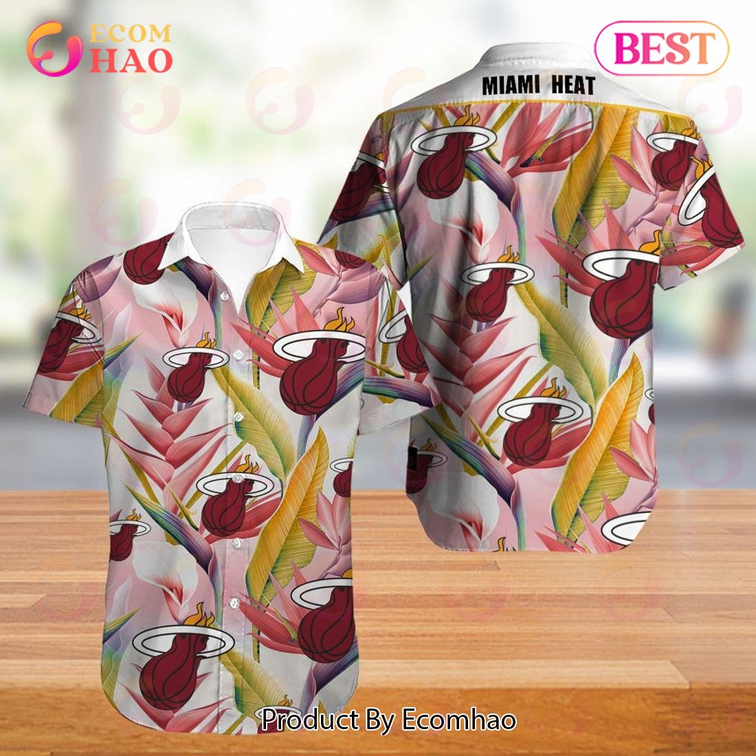 SALE NBA Vintage Miami Heat Hawaiian Shirt