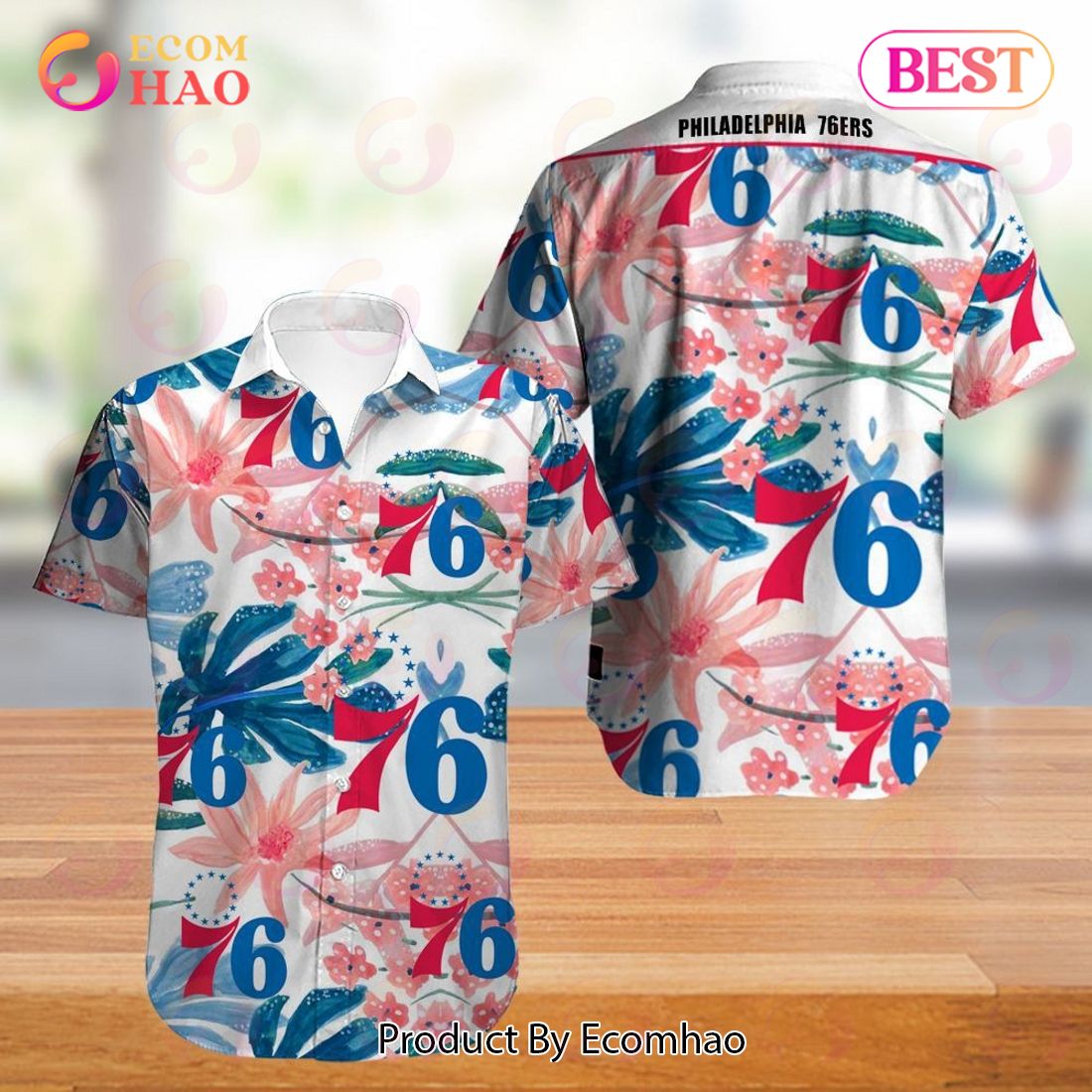 SALE NBA Vintage Philadelphia 76ers Hawaiian Shirt