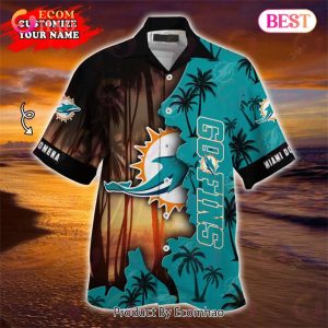 SALE NFL Miami Dolphins Hawaiian Shirt Customize Your Name