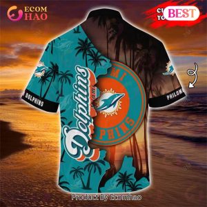 SALE NFL Miami Dolphins Hawaiian Shirt Customize Your Name