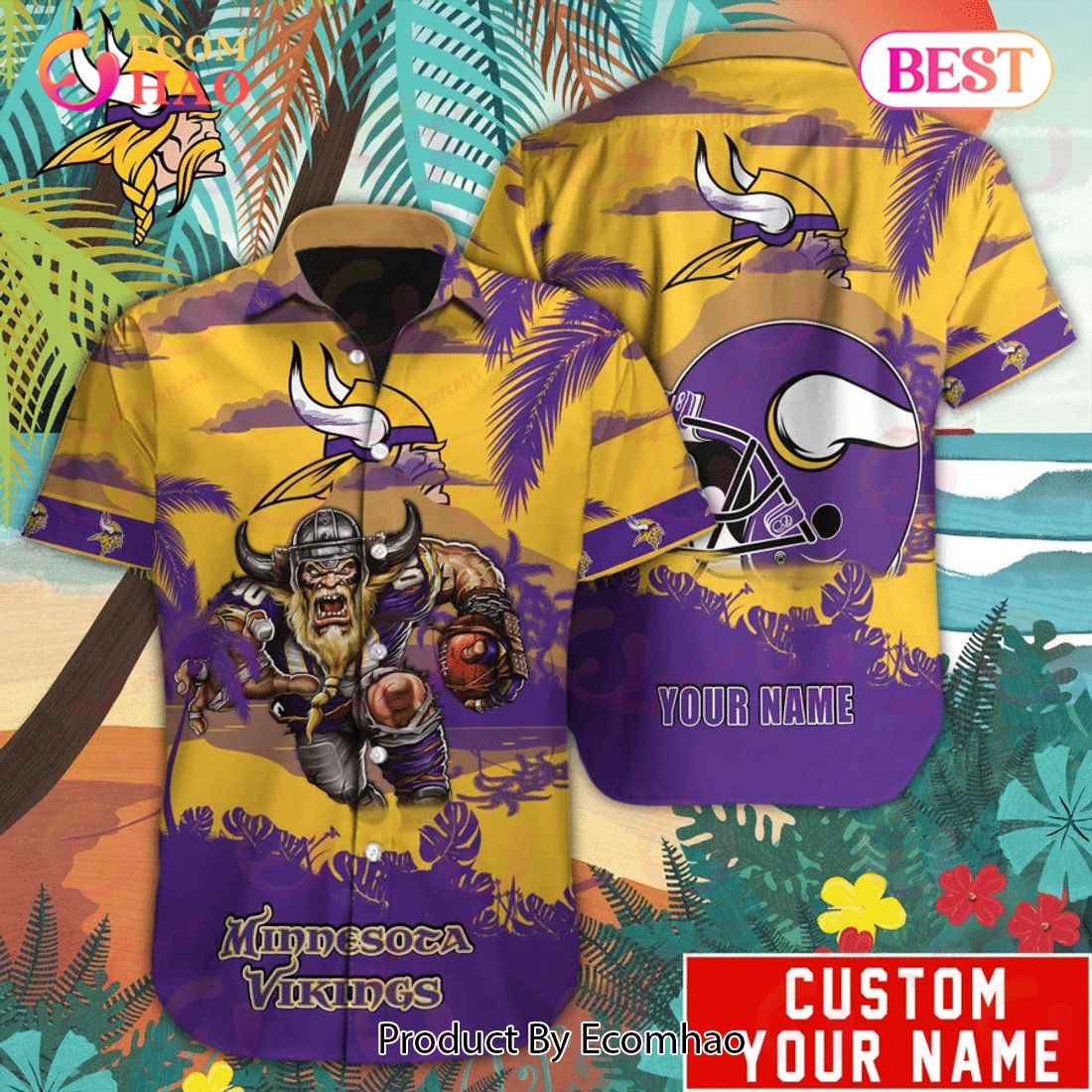 Nfl Minnesota Vikings Hawaiian Shirt Summer Button Up - Hot Sale 2023