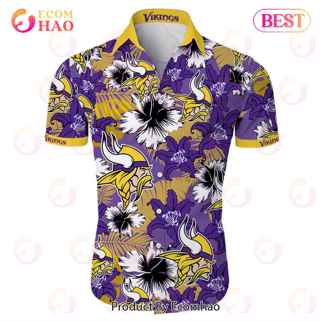 SALE NFL Minnesota Vikings Hawaiian Shirt Customize Your Name