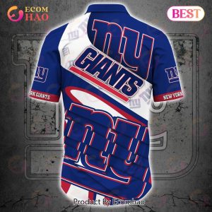 SALE NFL New York Giants Button Up Shirt Short Sleeve Big Logo
