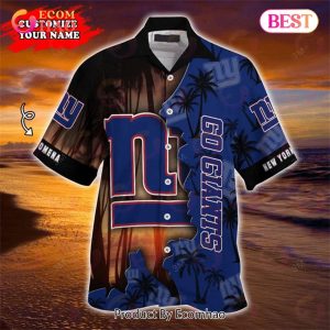 SALE NFL New York Giants Hawaiian Shirt Customize Your Name