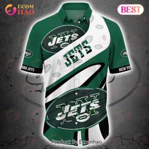 SALE NFL New York Jets Button Up Shirt Short Sleeve Big Logo