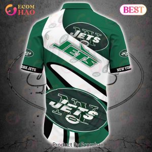 SALE NFL New York Jets Button Up Shirt Short Sleeve Big Logo