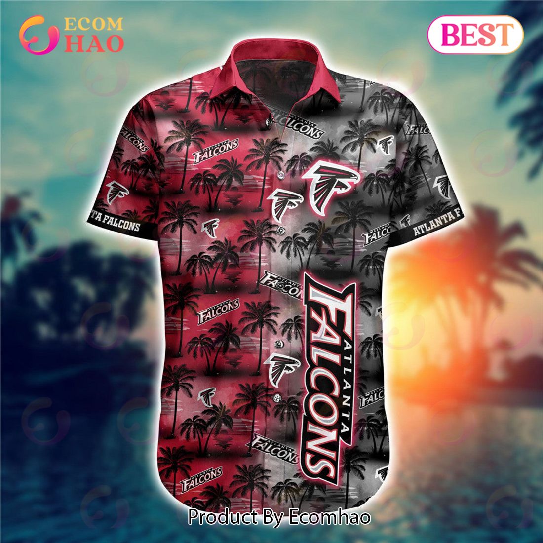 SALE NFL Arizona Cardinals Hawaiian Shirt Palm Tree Pattern