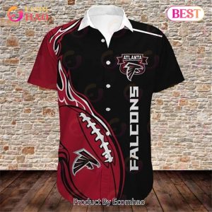 SALE NFL Atlanta Falcons Hawaiian Shirt Fireball Button Short Sleeve SALE NFL Atlanta Falcons Hawaiian Shirt Fireball Button Short Sleeve