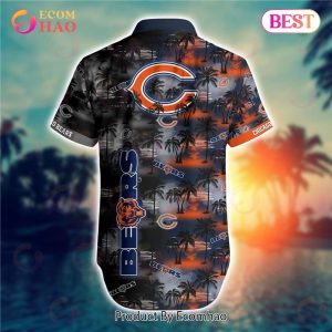 SALE NFL Chicago Bears Hawaiian Shirt Palm Tree Pattern