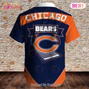 SALE NFL Chicago Bears Men’s Hawaiian Shirt Fireball Button Short Sleeve