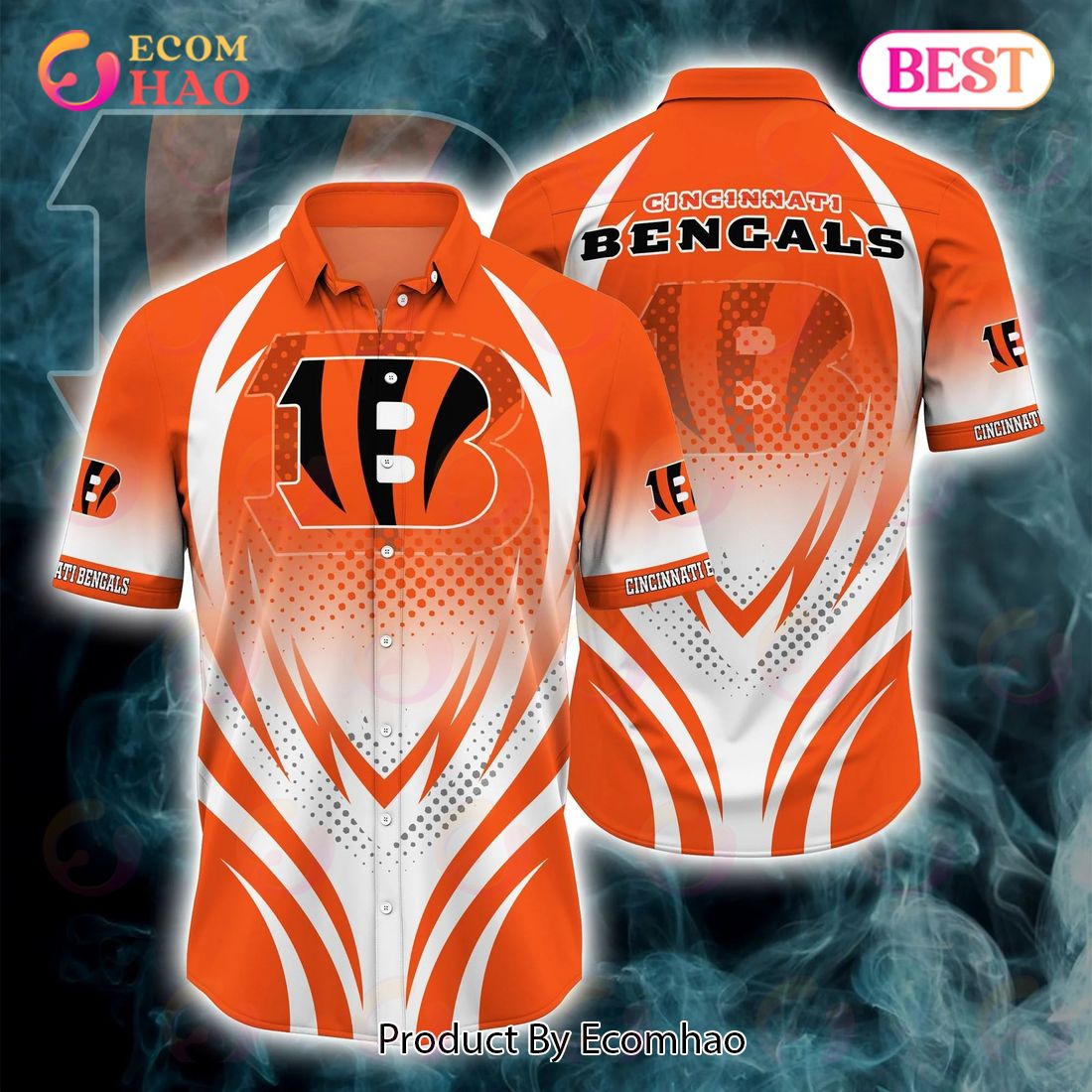 SALE NFL Cincinnati Bengals Button Down Shirt 3D Print - Ecomhao Store