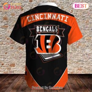 SALE NFL Cincinnati Bengals Hawaiian Shirt Fireball Button Short Sleeve