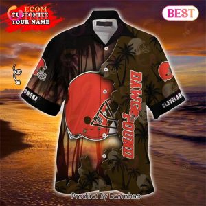 SALE NFL Cleveland Browns Hawaiian Shirt Customize Your Name