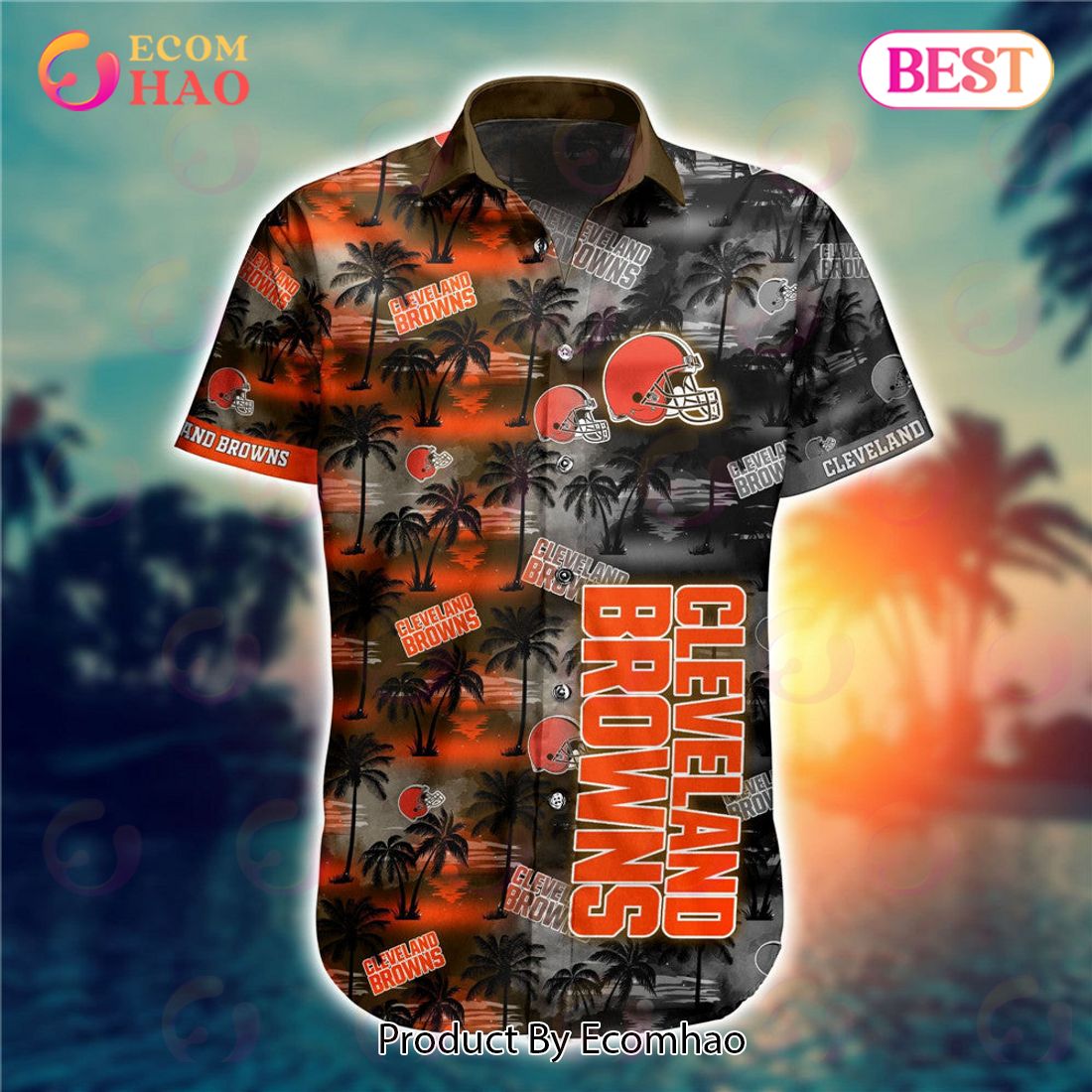SALE NFL Cleveland Browns Hawaiian Shirt Customize Your Name