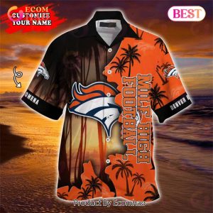 SALE NFL Denver Broncos Hawaiian Shirt Customize Your Name SALE NFL Denver Broncos Hawaiian Shirt Customize Your Name