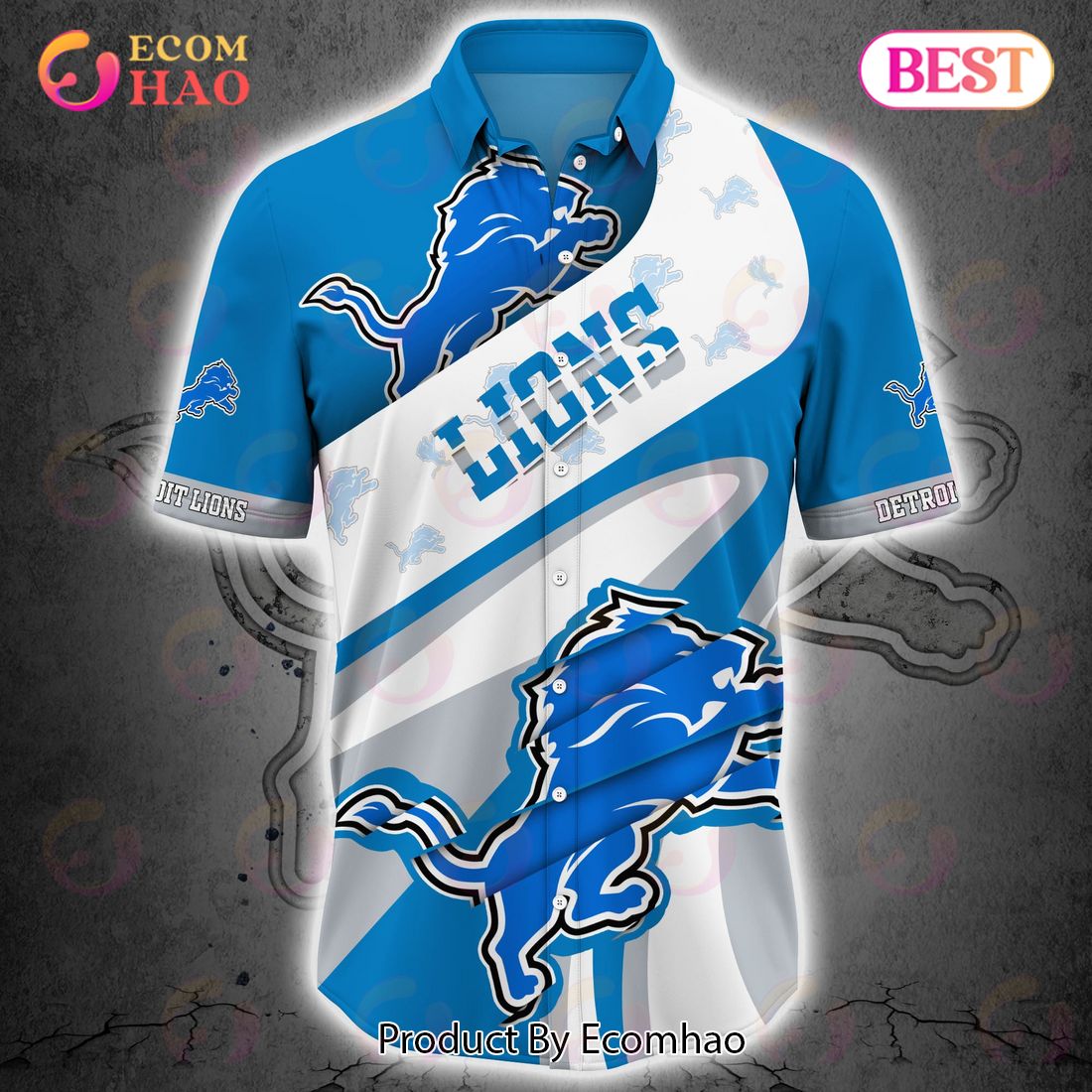 Detroit Lions NFL Baby Yoda Hawaiian shirt Custom Name Special Summer Gift  For Fans - Limotees