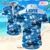 SALE NFL Detroit Lions Hawaiian Shirt Mascot Customize Your Name