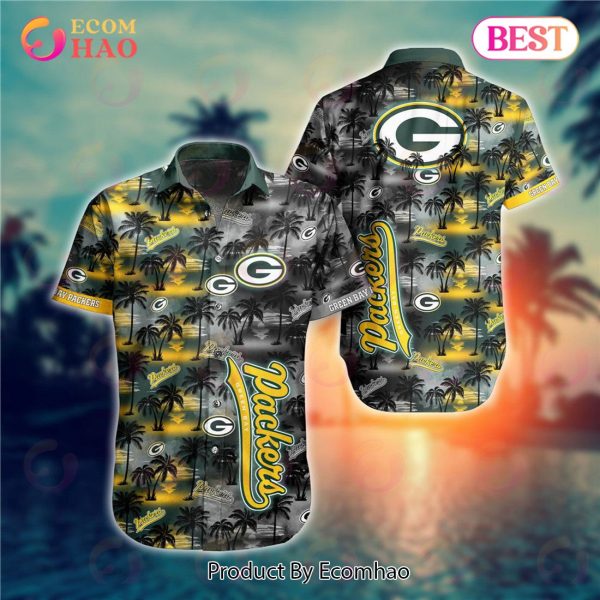 Fanmade Green Bay Packers Palm Tree Football Hawaiian Shirt Aloha