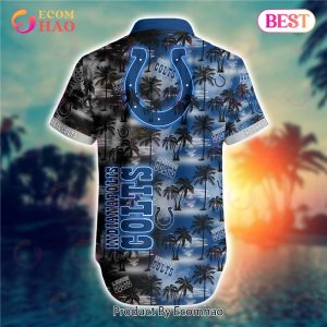 SALE NFL Indianapolis Colts Hawaiian Shirt Palm Tree Pattern