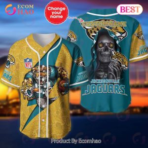 SALE NFL Jacksonville Jaguars Baseball Jersey Shirt Skull Custom Name
