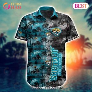 SALE NFL Jacksonville Jaguars Hawaiian Shirt Palm Tree Pattern
