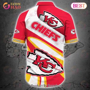 SALE NFL Kansas City Chiefs Button Up Shirt Short Sleeve Big Logo