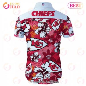 SALE NFL Kansas City Chiefs Hawaiian Shirt Tropical Flower Short Sleeve
