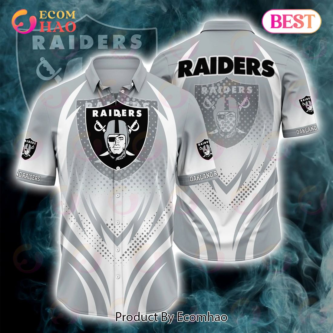 raiders button down