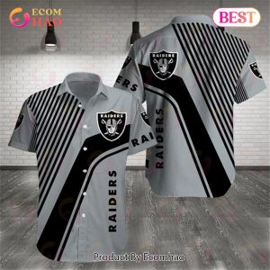 SALE NFL Las Vegas Raiders Hawaiian Hawaiian Shirt Pattern Stripe