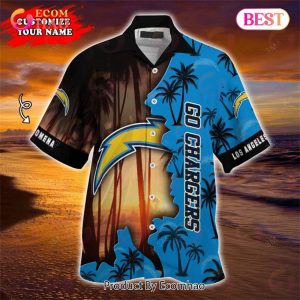 SALE NFL Los Angeles Chargers Hawaiian Shirt Customize Your Name